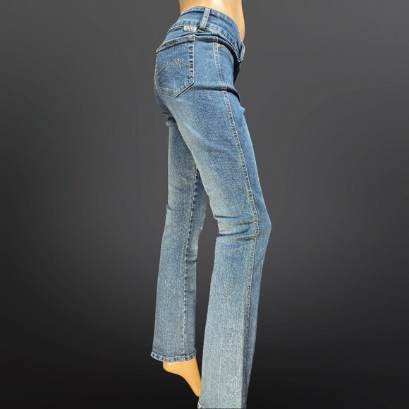 Y2K Low Rise Bootcut Jeans Medium Wash Size S Fits 25 Waist 2000s - Picture 7 of 9